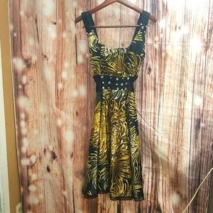 Women's Dress Black & Gold